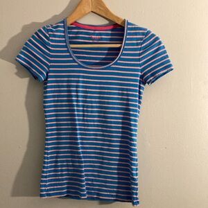 Striped Blue and Pink Women's Top